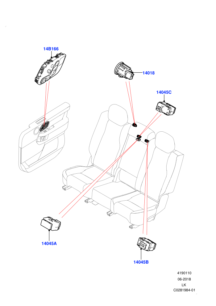 Switches (Rear Seat)((V)FROMJA000001)