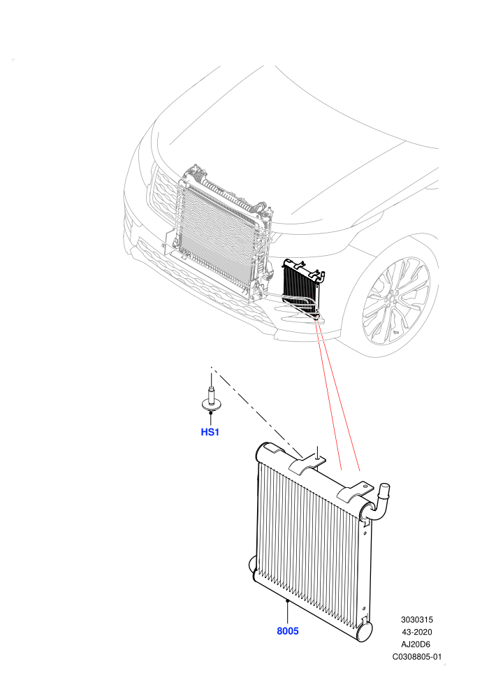 Radiator/Coolant Overflow Container (3.0L AJ20D6 Diesel High)(Auxiliary Unit)((V)FROMMA000001)