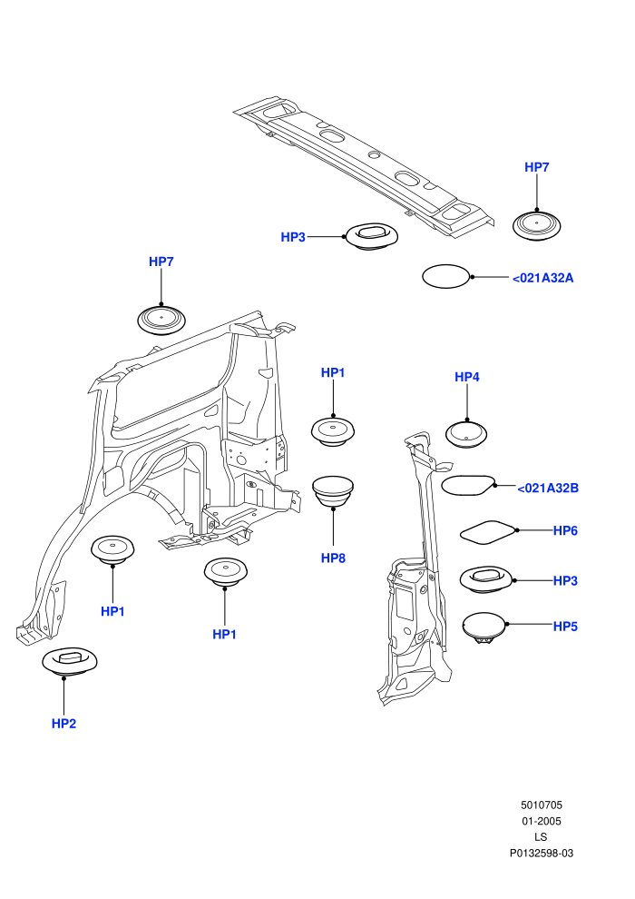 Plugs - Body (Rear)((V)TO9A999999)