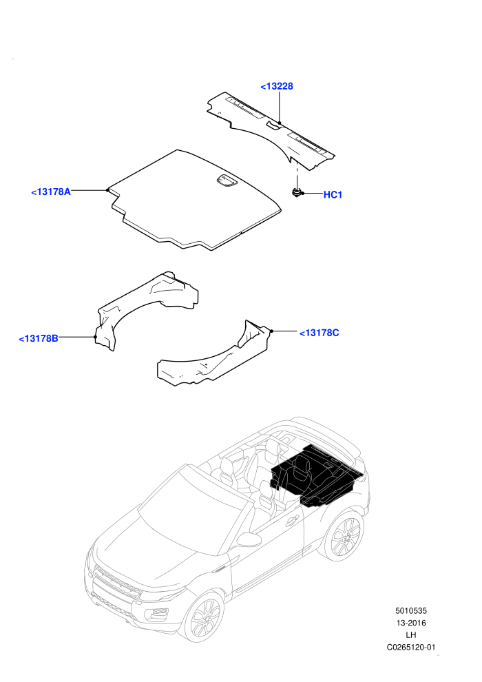 Load Compartment Trim (2 Door Convertible,Halewood (UK))