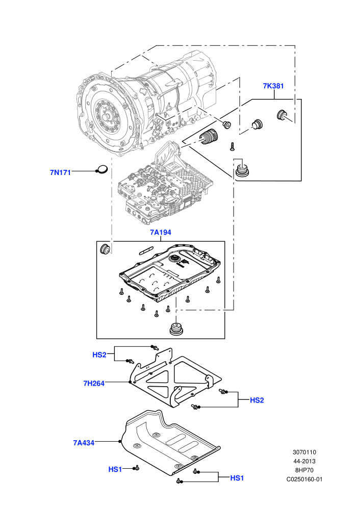 Transmission External Components (3.0 V6 D Gen2 Twin Turbo,3.0L DOHC GDI SC V6 PETROL,8 Speed Auto Trans ZF 8HP70 4WD)((V)FROMEA000001)