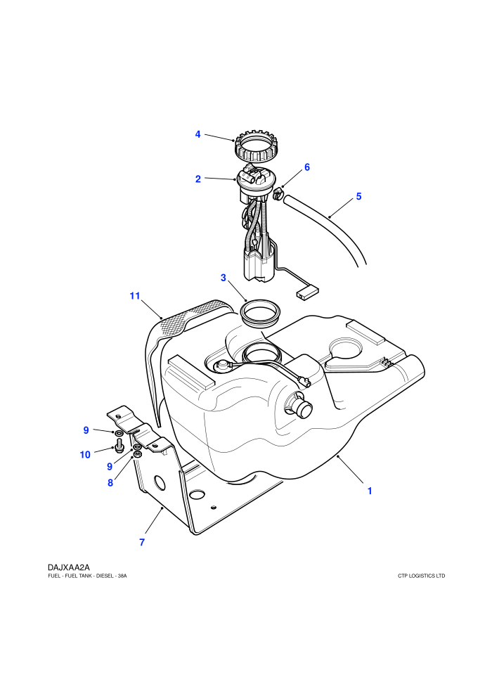 Fuel Tank & Related Parts (With Diesel Engines)