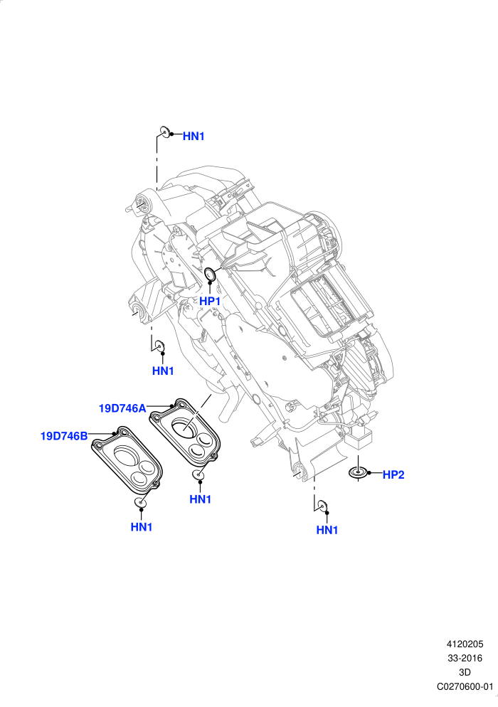 Heater/Air Cond.External Components (Auxiliary Unit,Solihull Plant Build)((V)FROMHA000001)