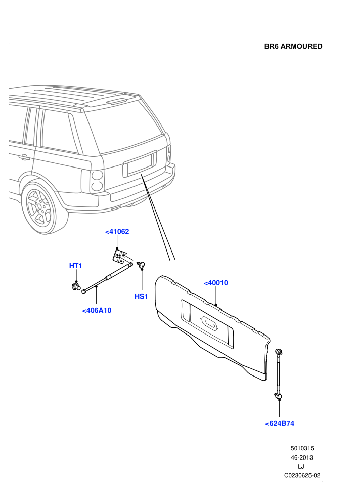 Luggage Compartment Door (4085 KG GVM,With B6 Level Armouring)((V)TO9A999999)