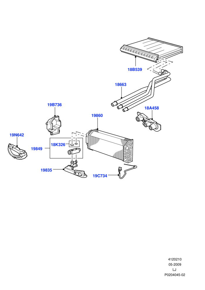 Heater/Air Cond.Internal Components (Page A)((V)FROMAA000001)