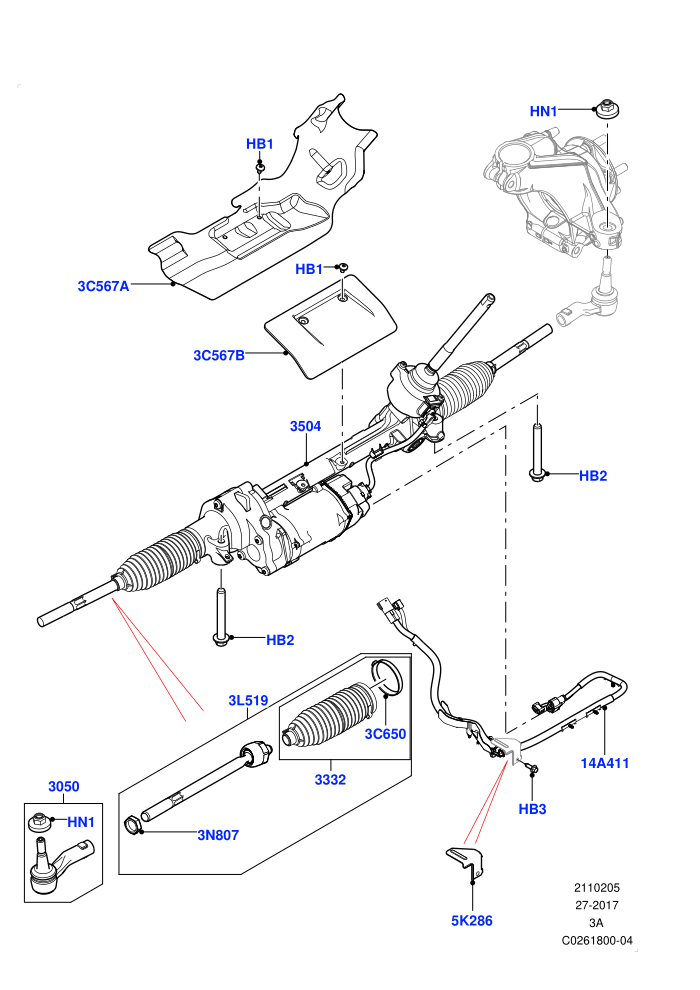 Steering Gear (Halewood (UK),RHD)((V)TOKH999999)