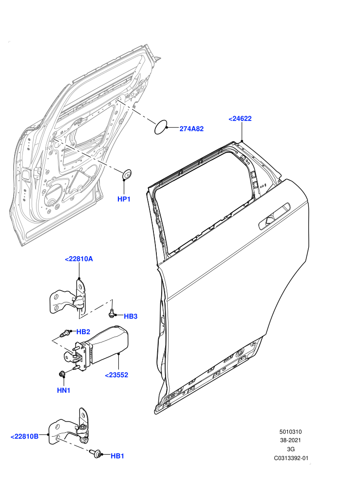 Rear Doors, Hinges & Weatherstrips (Itatiaia (Brazil))(Door And Fixings)