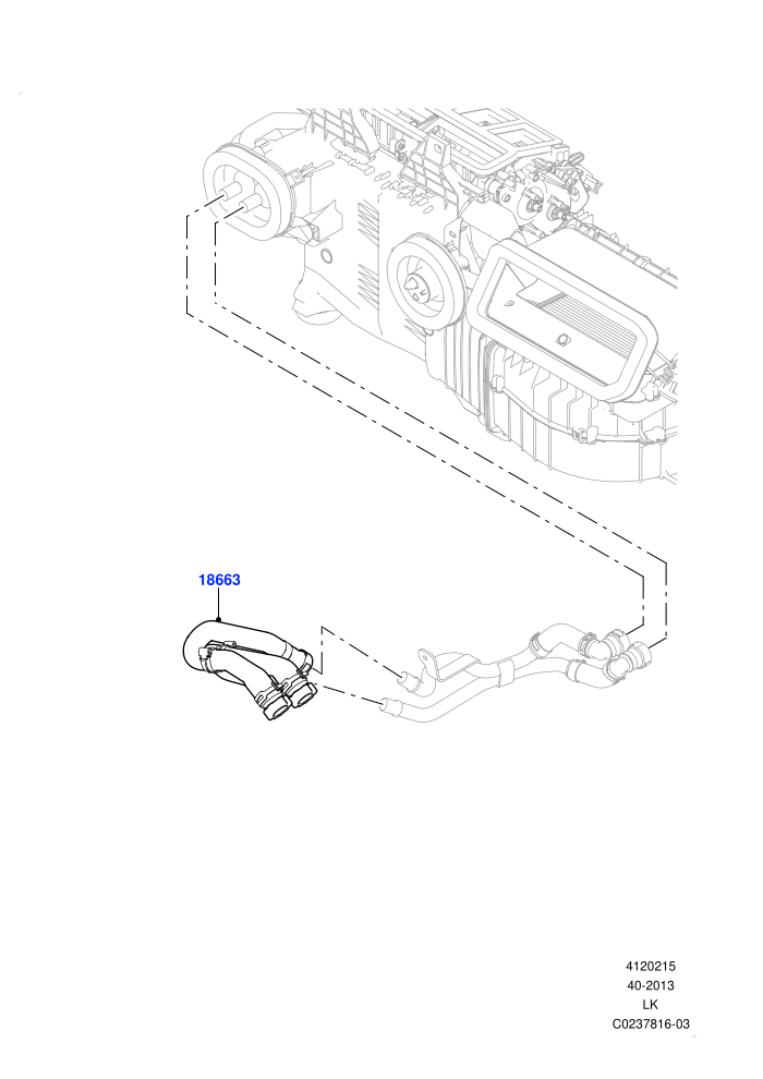 Heater Hoses (4.4L DOHC DITC V8 Diesel,Less Heater,With Fresh Air Heater,With Ptc Heater)(Front)