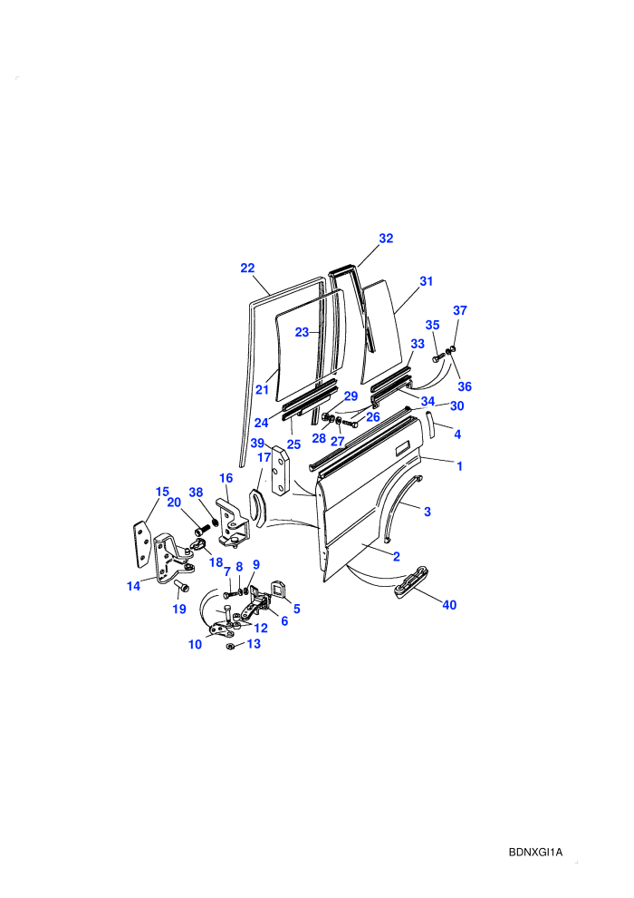 Rear Side Door Assembly (4 Door Station Wagon)
