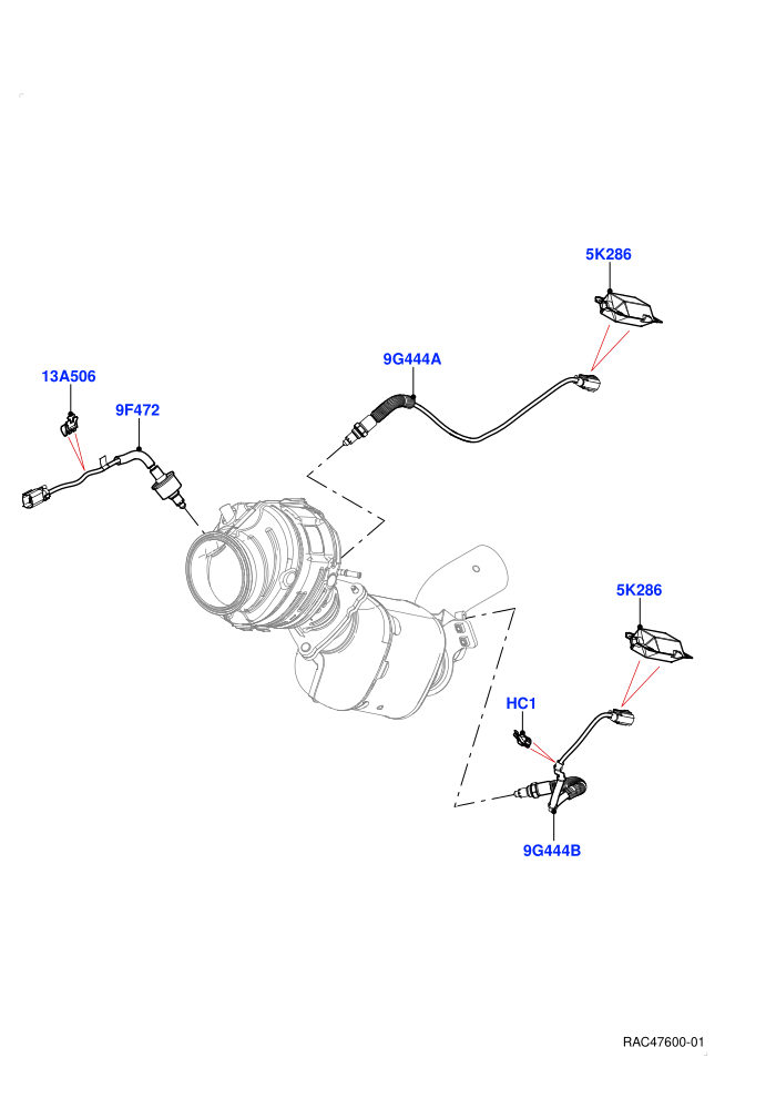 Exhaust Sensors And Modules (3.0L AJ20P6 Petrol High,3.0L AJ20P6 Petrol PHEV,Beijing 6 Petrol Emission,China N6B (Petrol) - Compliance,EU6D - Final (Petrol) Emission,EU6D Final - Plus Emission,LEV4 SULEV30 PM1 Emission NAS)