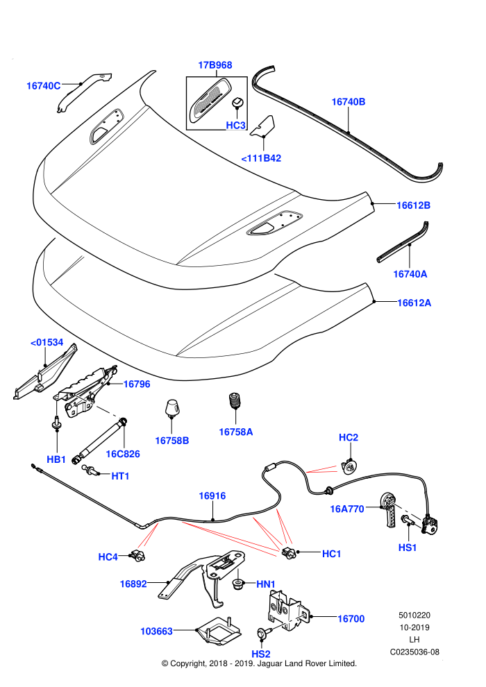Hood And Related Parts (Halewood (UK))