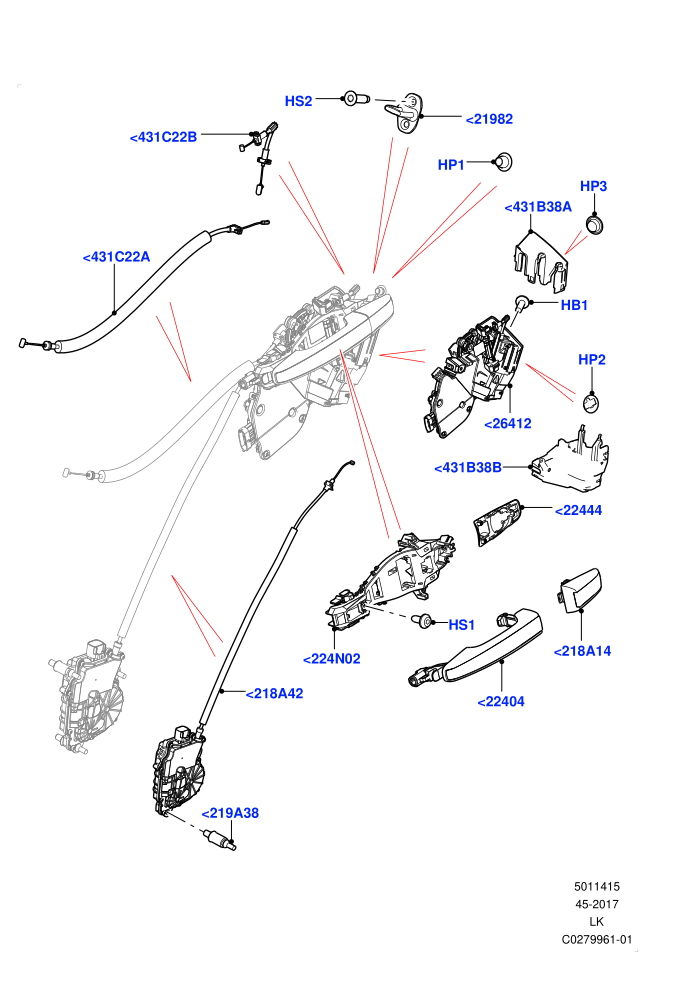 Rear Door Lock Controls ((V)FROMJA000001)