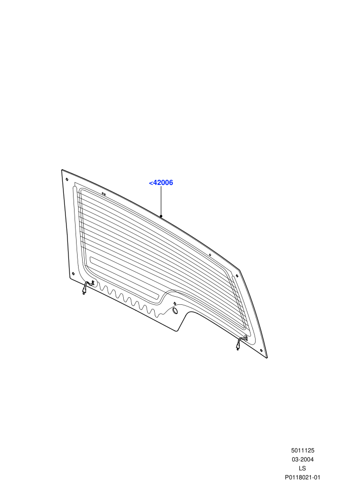 Back Window Glass (])((V)TO9A999999)