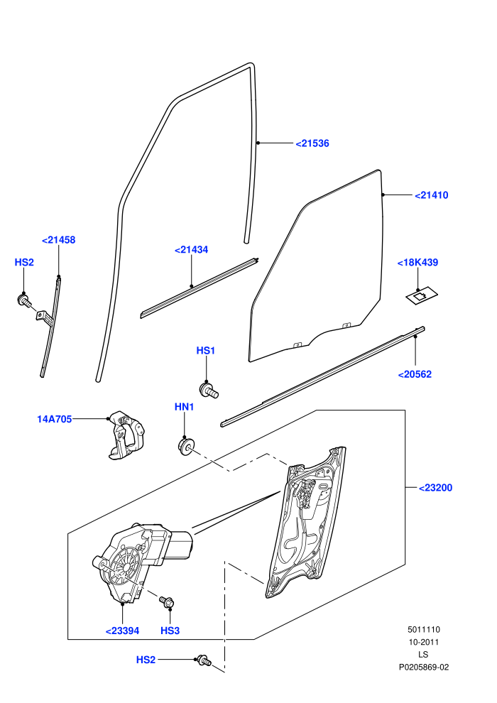 Front Door Glass & Window Controls ((V)FROMAA000001)