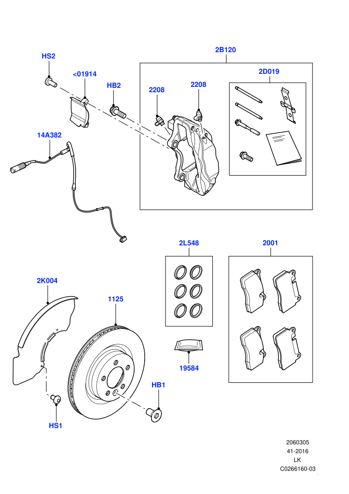 Front Brake Discs And Calipers (3.0L DOHC GDI SC V6 PETROL,Engine Power Source - 380PS/450NM)((V)TOGA285152 (V)FROMGA000001)