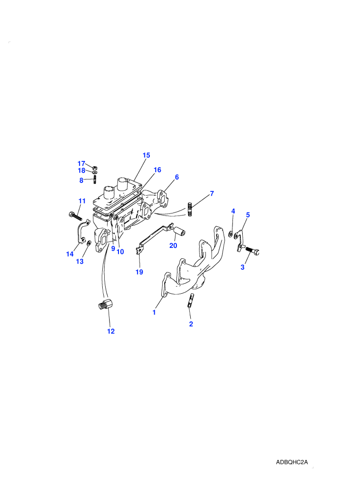 Exhaust Manifold-With Heat Transfer Cover (3.5L V8 Twin Carb L/R Petrol,With Exhaust Gas Recirculation)