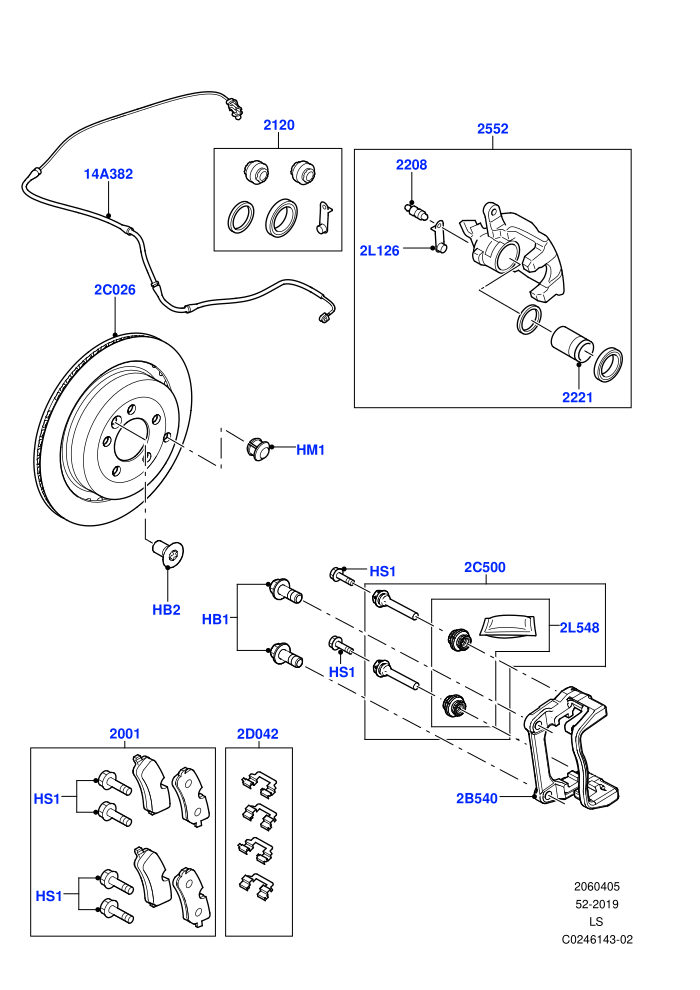 Rear Brake Discs And Calipers (With Standard Duty Coil Spring Susp)((V)FROMDA000001)