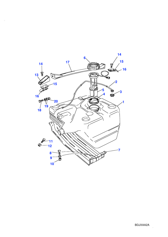Fuel Tank Sender And Mountings (With Diesel Engines)