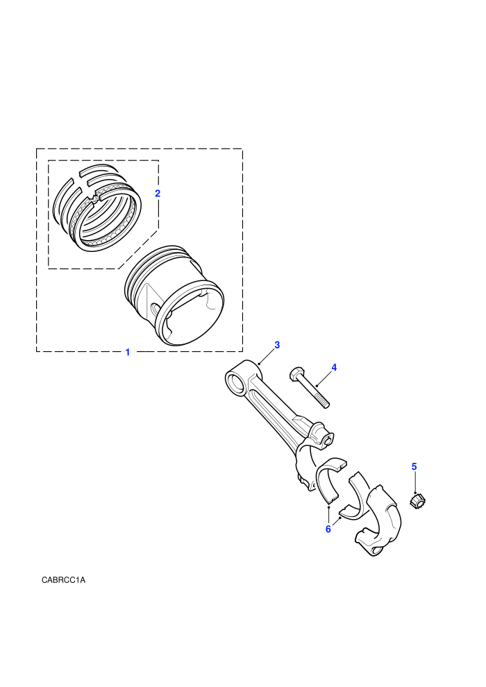 Piston,Connecting Rod & Bearings (V8 EFI Petrol)