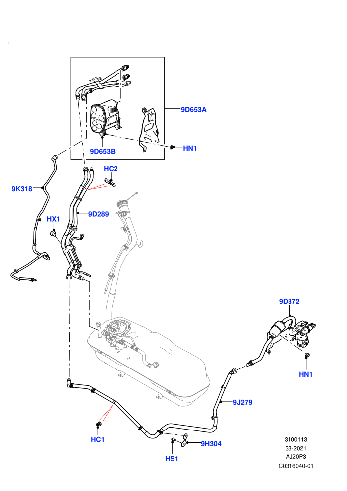 Carbon Canister (1.5L AJ20P3 Petrol High PHEV,Changsu (China))