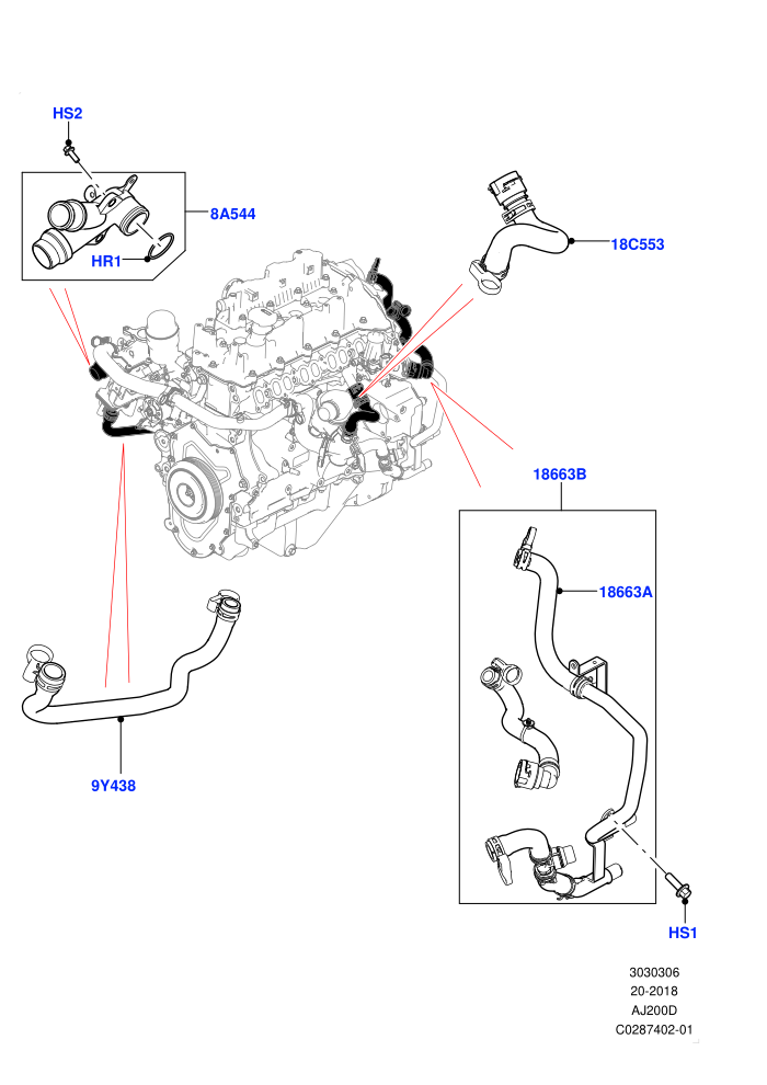 EGR Cooling System (2.0L I4 DSL MID DOHC AJ200,DPF + DE-SOX,Japanese Emission + DPF,L6 Diesel Emissions,Stage V Plus DPF)((V)FROMKA000001)