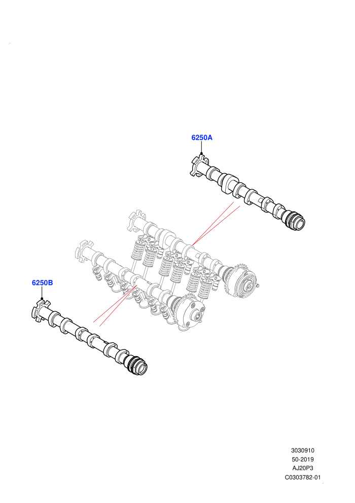 Camshaft (1.5L AJ20P3 Petrol High,1.5L AJ20P3 Petrol High PHEV,Halewood (UK))((V)FROMLH000001)