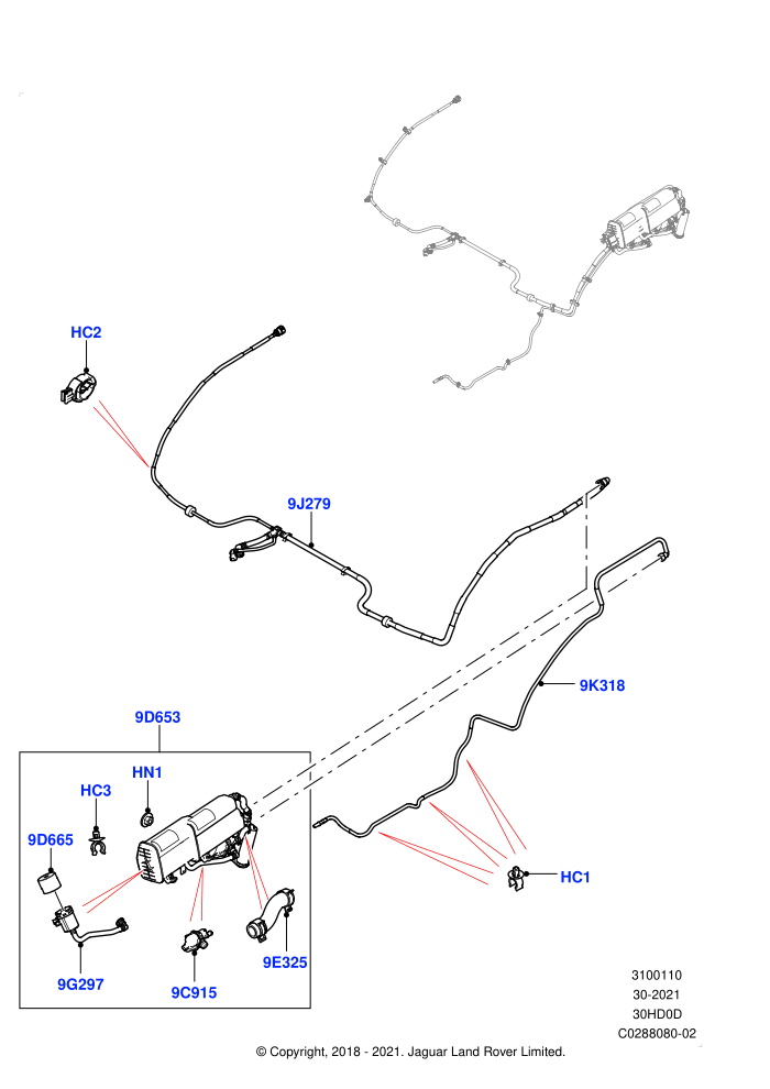 Fuel Lines (3.0L DOHC GDI SC V6 PETROL,Pet Tank With Leak Det - Lrg Filter,Petrol Tank With Leak Detection)(Rear)((V)FROMKA000001)