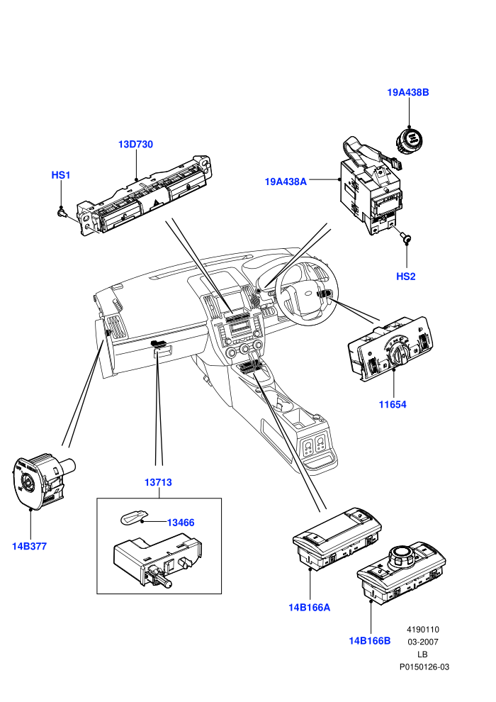 Switches (Facia And Console)((V)TOCH999999)