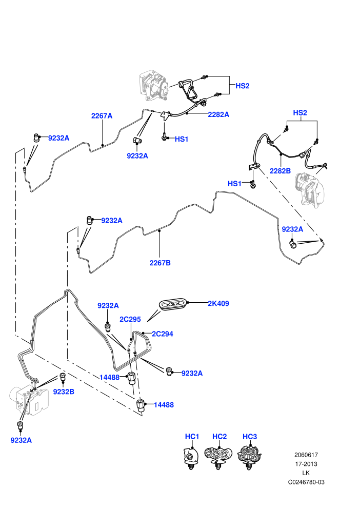 Rear Brake Pipes (RHD)