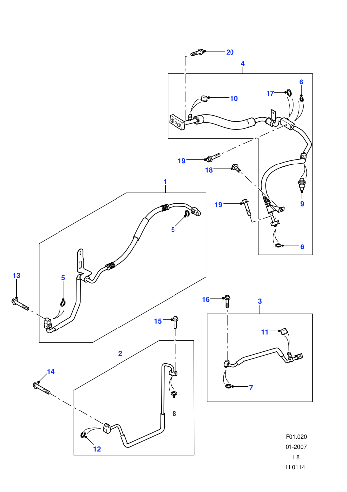 Air Conditioning - Pipes & Hoses (With Manual Air Conditioning)((V)FROM7A000001)