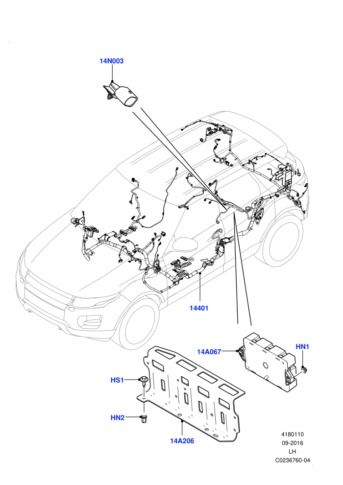 Electrical Wiring - Engine And Dash (5 Door,Halewood (UK))(Main Harness)((V)TOFH999999)