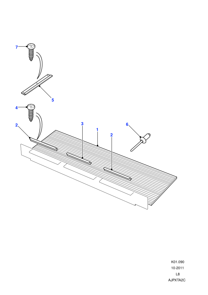 Rubber Mats-Intermediate Floor (110&nbsp;Wheelbase,130&nbsp;Wheelbase)((V)FROM7A000001)