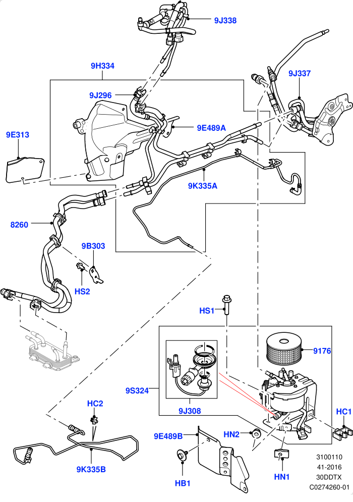 Fuel Lines (3.0L 24V DOHC V6 TC Diesel)((V)FROMAA000001)