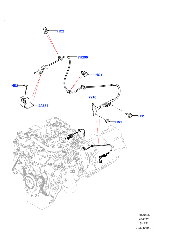 Gear Change-Automatic Transmission (2.0L AJ21D4 Diesel Mid,2.0L I4 Mid DOHC AJ200 Petrol,8 Speed Automatic Trans 8HP51)((V)FROMMA000001)