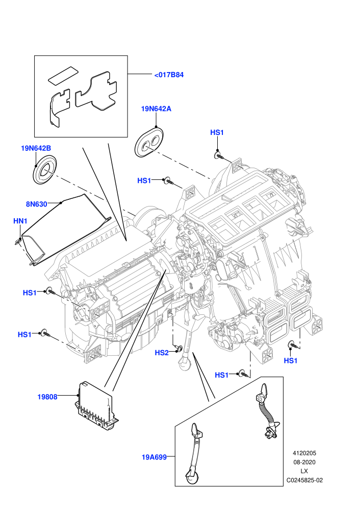 Heater/Air Cond.External Components (Main Unit)