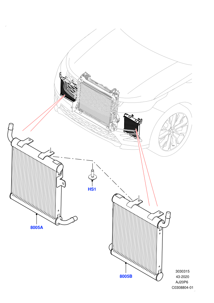 Radiator/Coolant Overflow Container (3.0L AJ20P6 Petrol High)(Auxiliary Unit)((V)FROMMA000001)