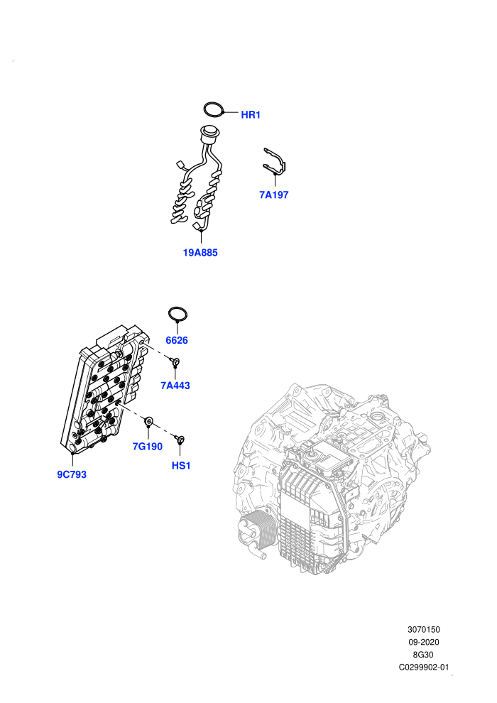 Valve Body - Main Control & Servo's (1.5L AJ20P3 Petrol High,1.5L AJ20P3 Petrol High PHEV,8 Speed Automatic Trans 8G30,Changsu (China))