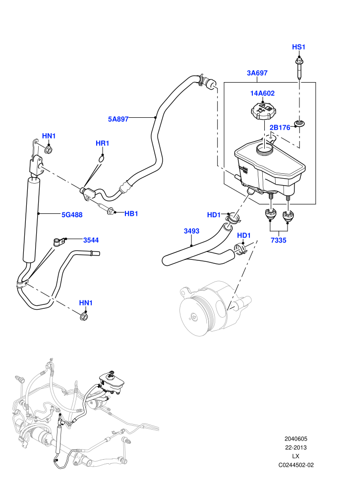 Active Anti-Roll Bar System (3.0 V6 Diesel,With ACE Suspension)(Cooler,Reservoir)((V)TOJA999999)