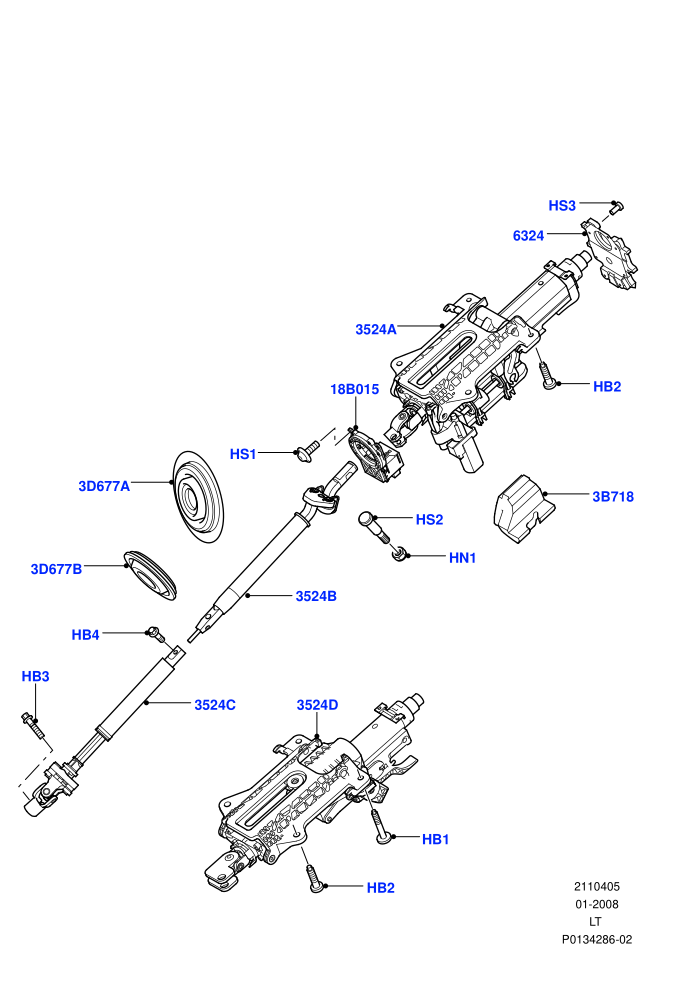 Steering Column ((V)TO9A999999)