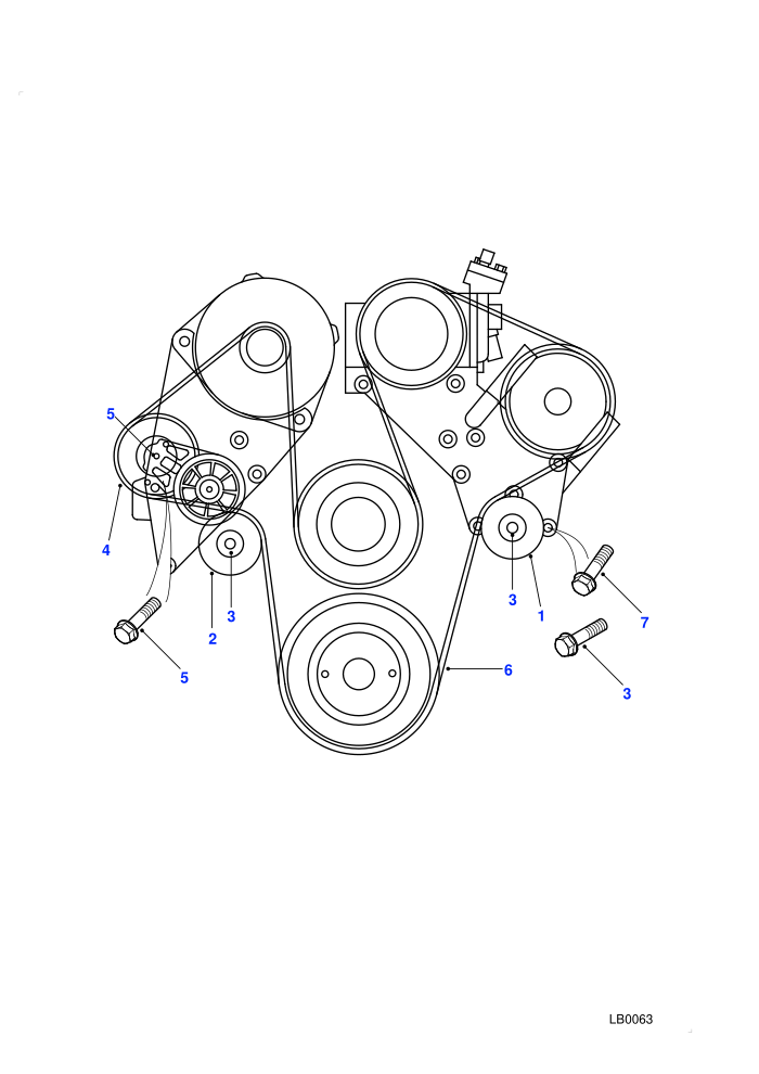 Drive Belt (4.0L V8 EFI Petrol,4.0L V8 Efi Petrol LC,4.6 Petrol EFI 8 Cylinder,4.6L V8 Efi Petrol LC,Less Air Conditioning)((V)FROMXA410482)