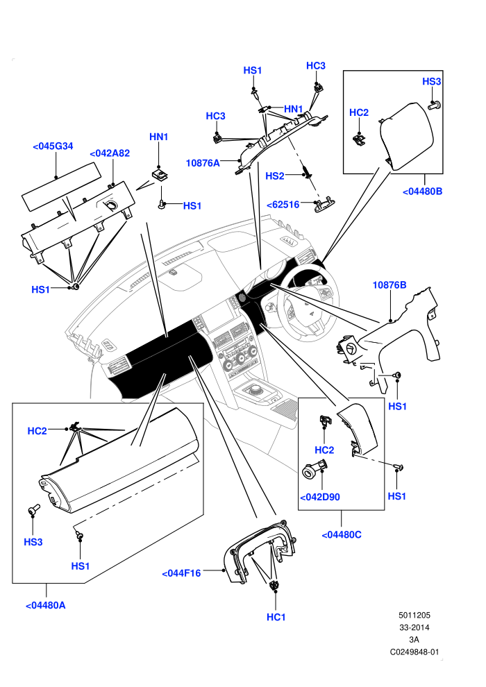 Instrument Panel (Halewood (UK))(Centre,External)((V)TOKH999999)