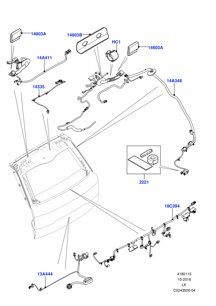 Electrical Wiring - Body And Rear (Tailgate)