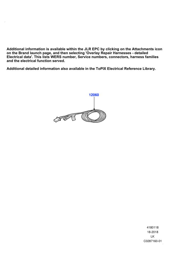 Electrical Repair Items (Main Body - Overlay Repair Harnesses)