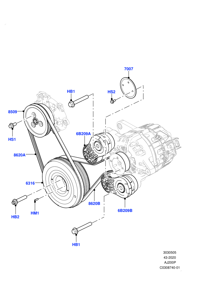 Pulleys And Drive Belts (2.0L AJ200P Hi PHEV)((V)FROMMA000001)