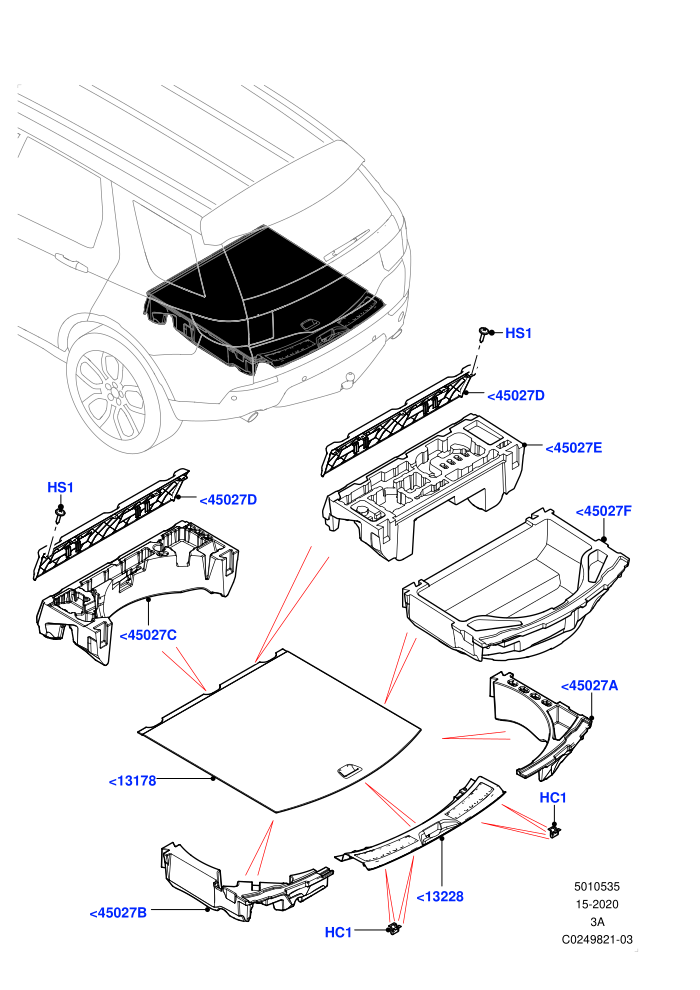 Load Compartment Trim (Halewood (UK),Less 3rd Row Rear Seat)(Floor)