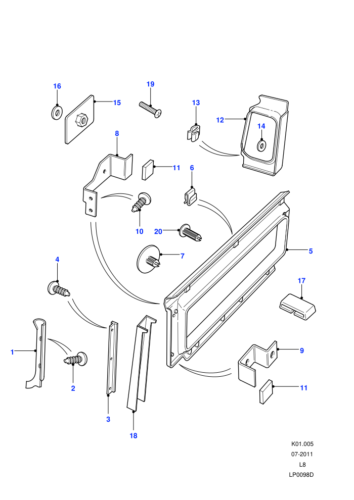 Body Trim (Chassis Crew Cab,Crew Cab Pick Up,Hard Top,Station Wagon - 3 Door,Station Wagon - 5 Door,Station Wagon Utility - 5 Door)((V)FROM7A000001)