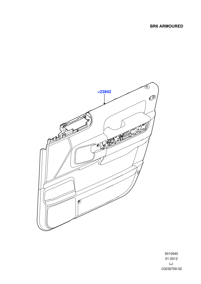 Front Door Trim Panels (With B6 Level Armouring)((V)FROMAA000001)