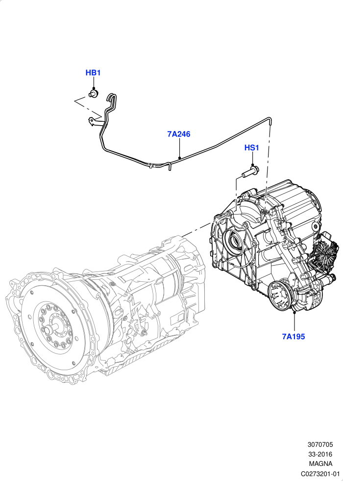 Transfer Drive Case (With 2 Spd Trans Case With Ctl Trac)(Solihull Plant Build)((V)FROMHA000001)