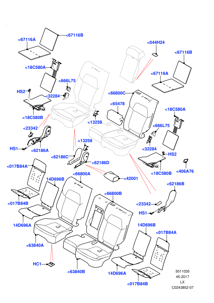 Rear Seat Pads/Valances & Heating (Non SVR,Version - Core)