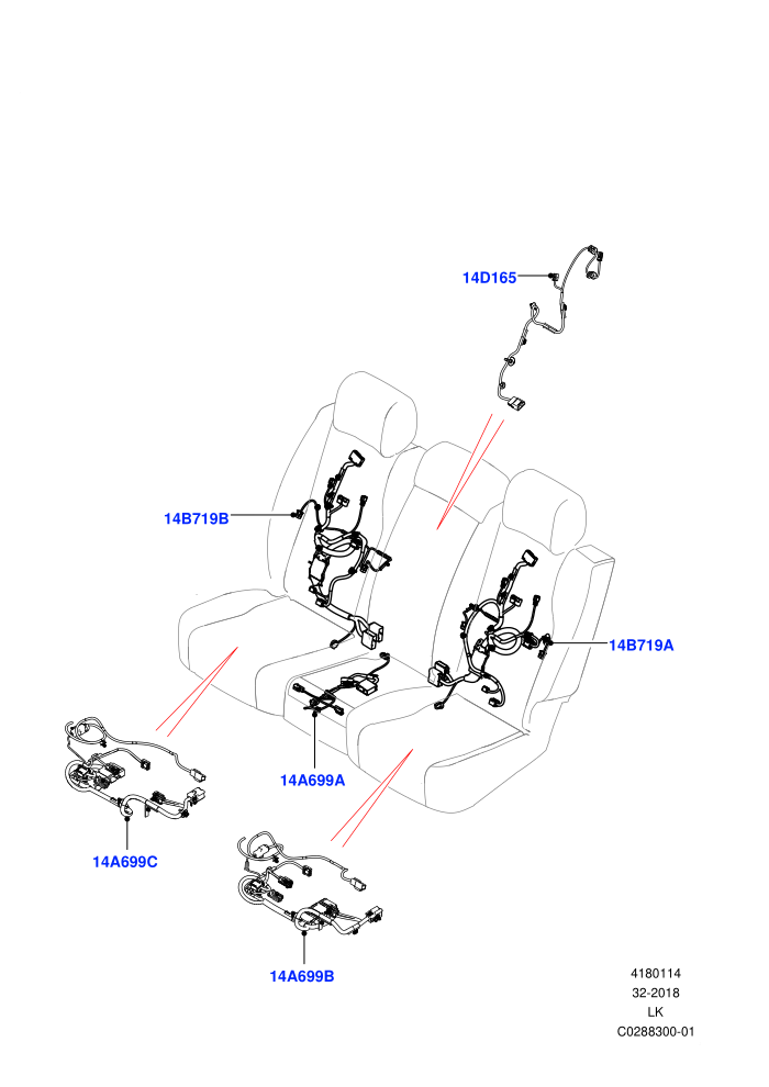 Wiring - Seats (40/20/40 Super Slouch Rear Seat)(Rear Seats)((V)FROMKA000001)